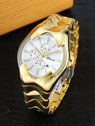 Quartz Watch with Wormhole Dial