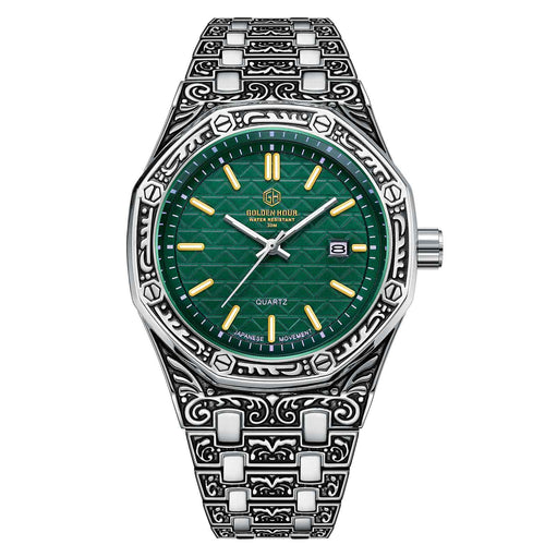 Spiral Crown Round Mechanical Men's Black