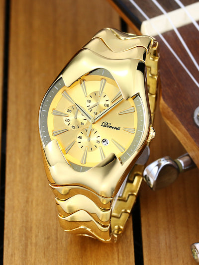 Quartz Watch with Wormhole Dial