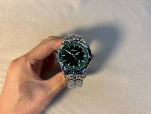 Quartz Watch with Wormhole Dial