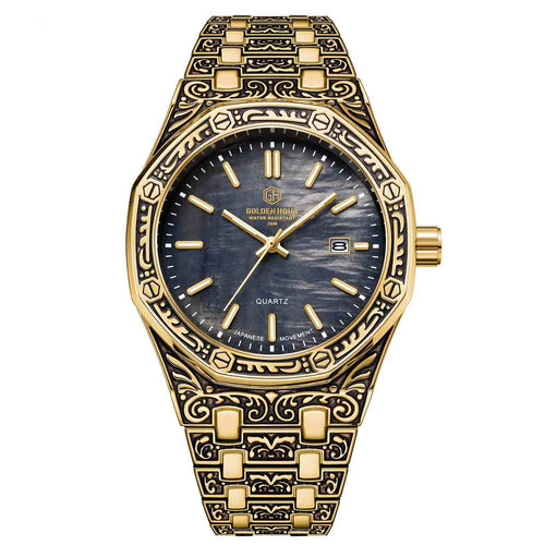 Spiral Crown Round Mechanical Men's Black