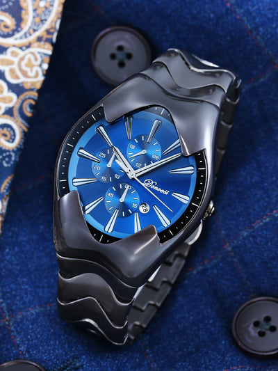 Quartz Watch with Wormhole Dial