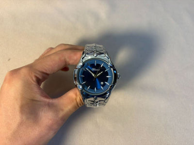 Quartz Watch with Wormhole Dial