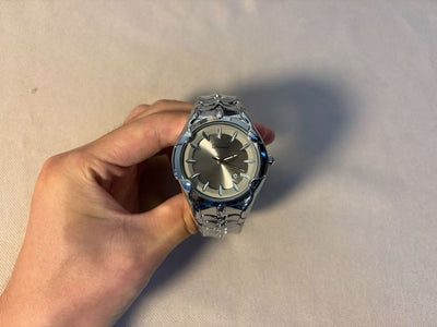 Quartz Watch with Wormhole Dial