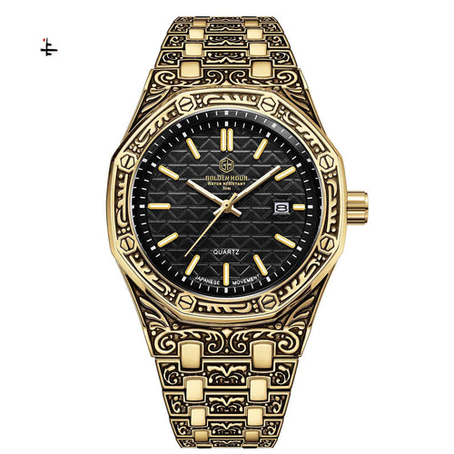 Spiral Crown Round Mechanical Men's Black