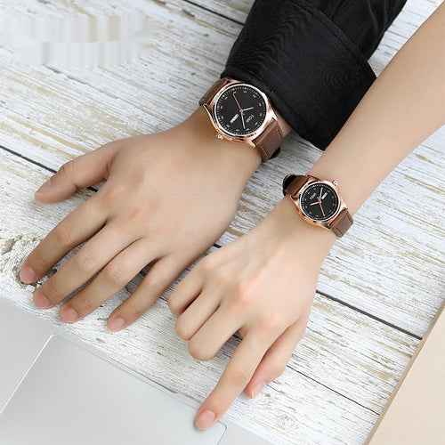 Double Calendar Leather-belt Watch