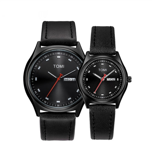 Double Calendar Leather-belt Watch