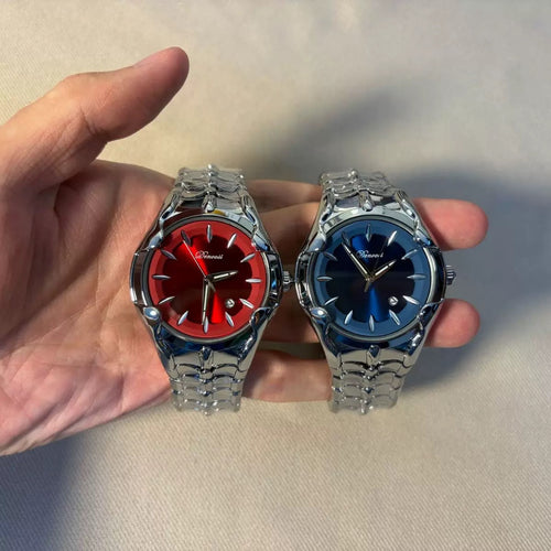 Quartz Watch with Wormhole Dial
