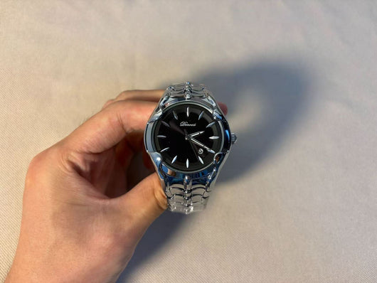 Quartz Watch with Wormhole Dial