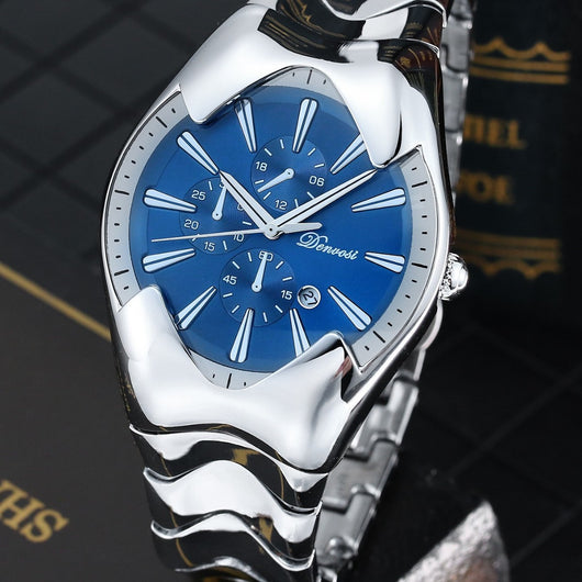 Quartz Watch with Wormhole Dial