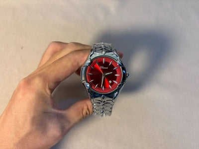 Quartz Watch with Wormhole Dial