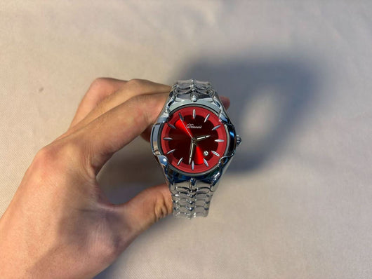 Quartz Watch with Wormhole Dial