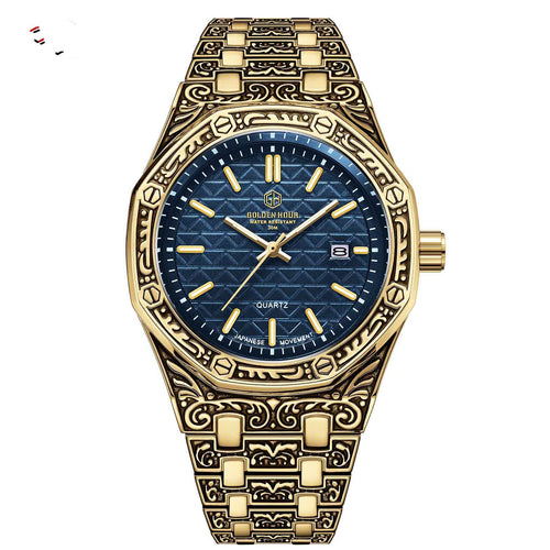 Spiral Crown Round Mechanical Men's Black