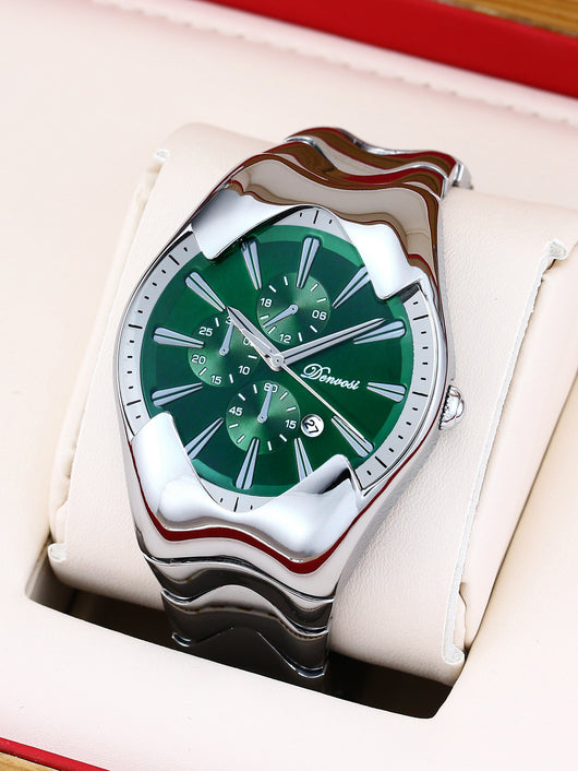 Quartz Watch with Wormhole Dial