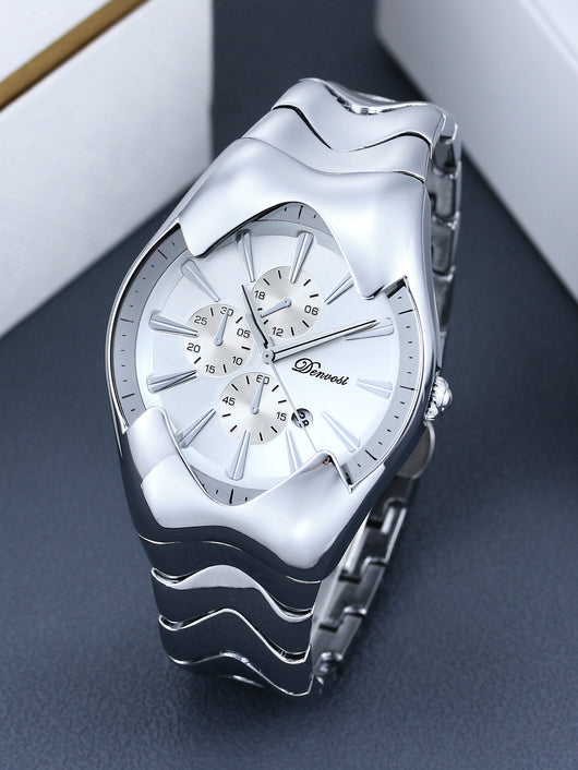 Quartz Watch with Wormhole Dial