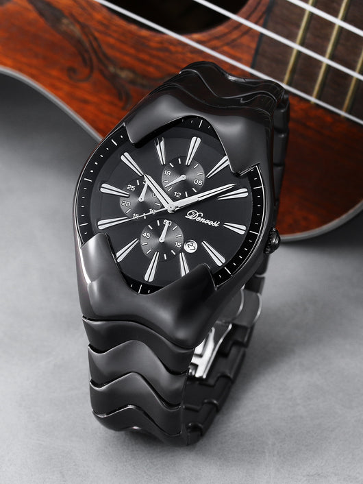 Quartz Watch with Wormhole Dial