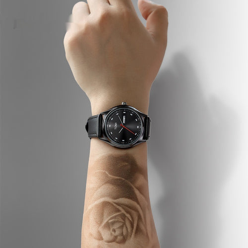 Double Calendar Leather-belt Watch
