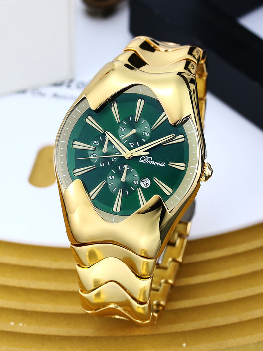 Quartz Watch with Wormhole Dial