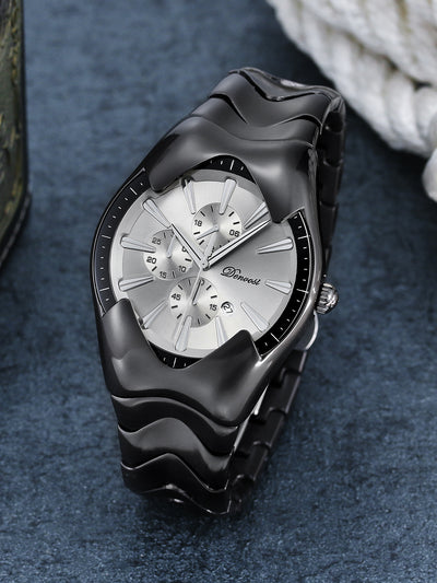 Quartz Watch with Wormhole Dial